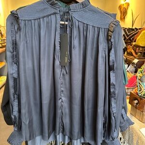 Long sleeve ruffle blouse